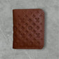 Men's Premium Leather Bi-Fold Wallet | Embossed Designer Pattern Card Holder - Black